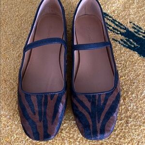 Madewell calf hair animal print flats